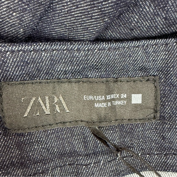 Zara dress Jean look gold buttons long style Stylish Black Button-Down Dress - Picture 14 of 15